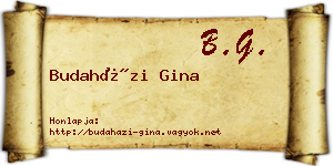 Budaházi Gina névjegykártya